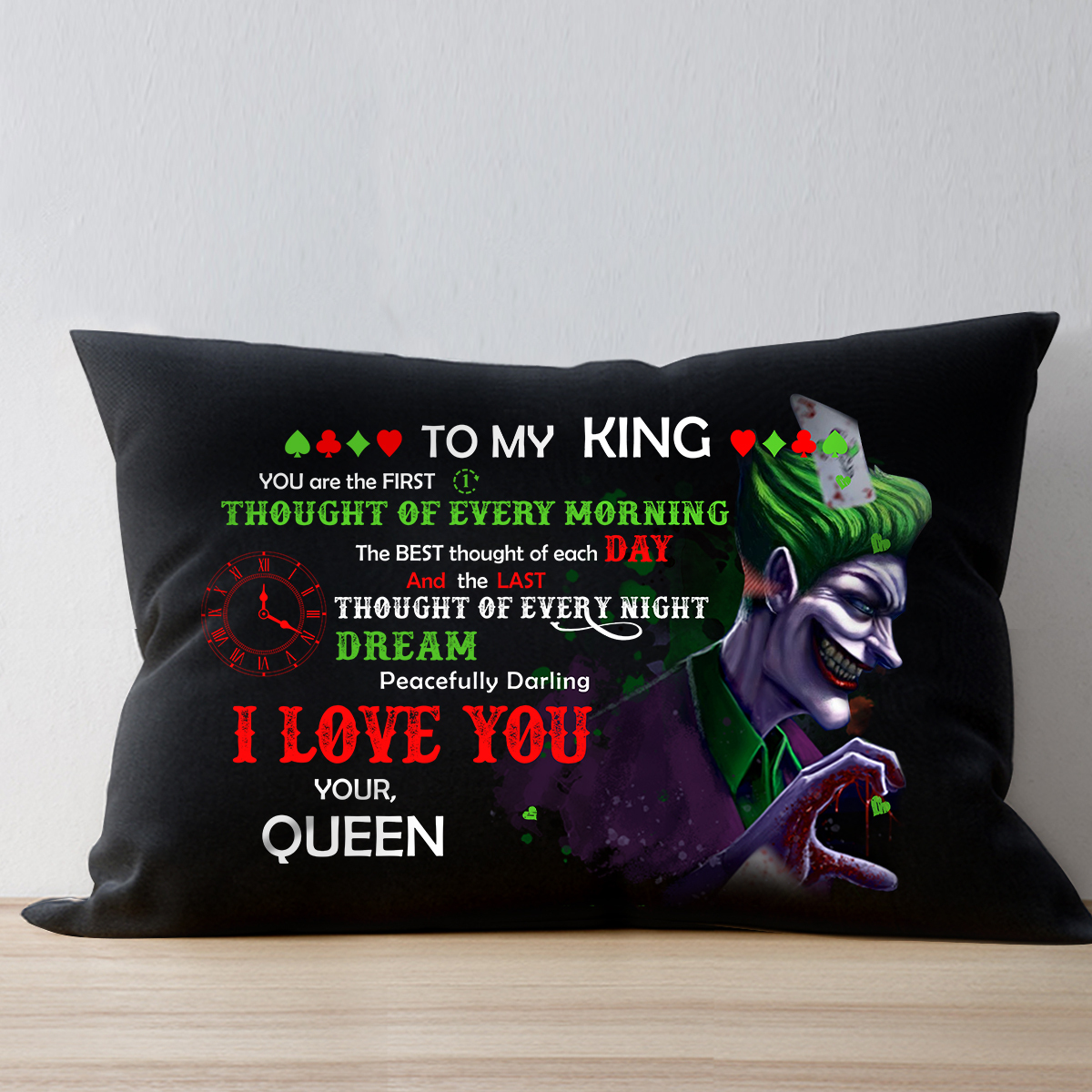 Joker & Harley Quinn Pillow For Couple Joker Pillow QH BuzzAZone
