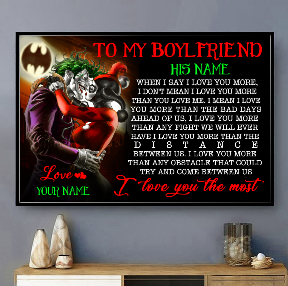 Joker Boyfriend I Love You More Custom Joker Pillow QH BuzzAZone