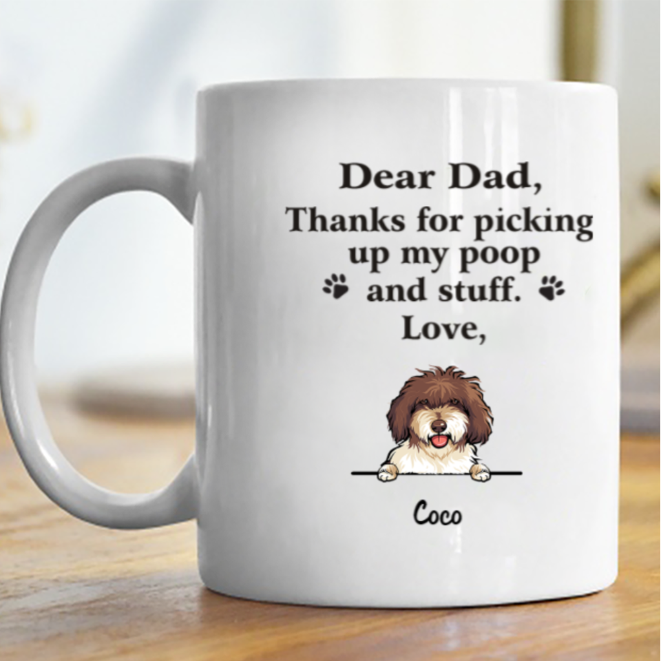 dear daddy mug from dog
